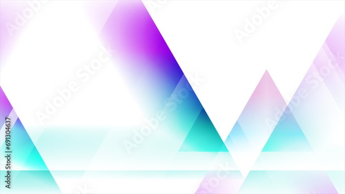 Blue purple glossy triangles geometric abstract tech background