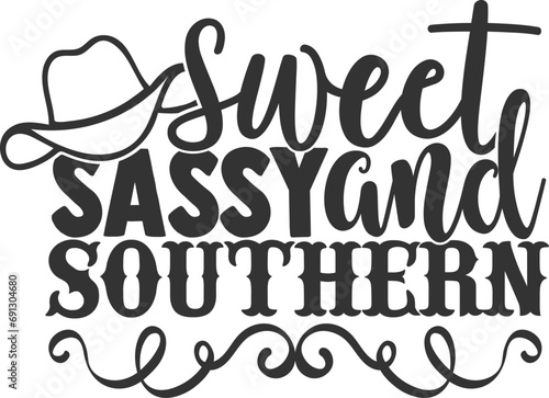 Sweet Sassy And Southern - Southern Girl Illustration