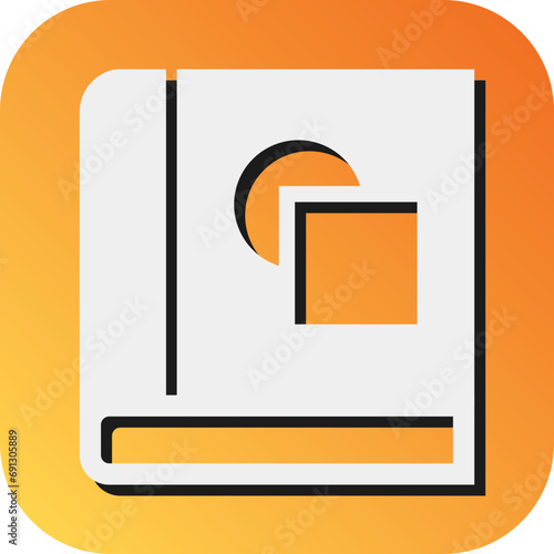 Art Book Vector Glyph Gradient Background Icon Design