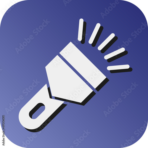 Flashlight Vector Glyph Gradient Background Icon Design