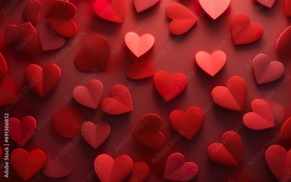 Heart shapes for valentines day background