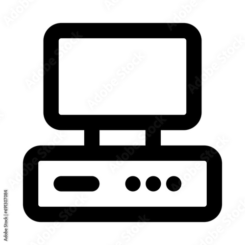 Computer Line UI Icon