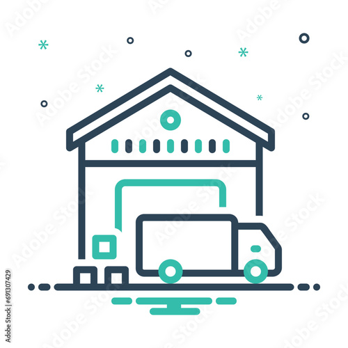Mix icon for warehouse