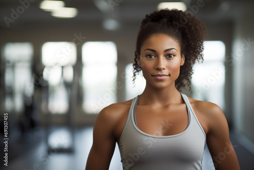 Free Download a woman in a tank top is standing in a room - GFXLoad