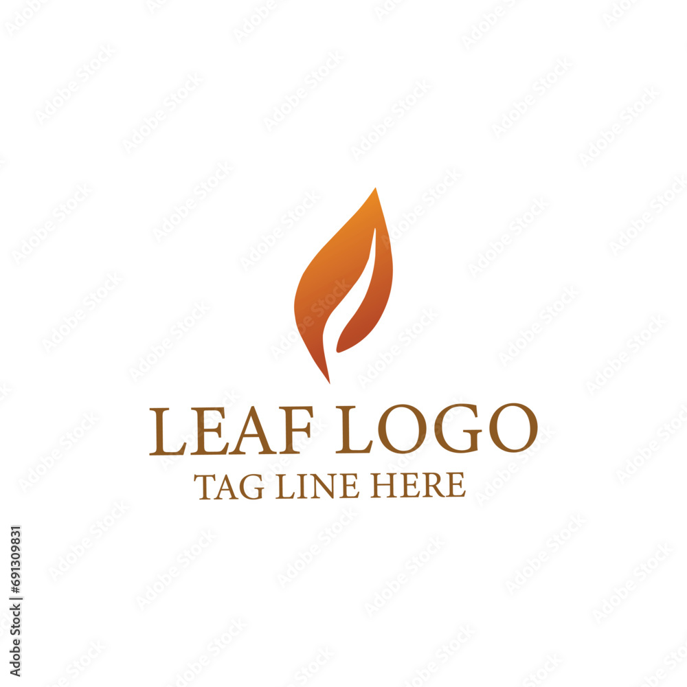 Free vector leaf logo gradient colorful design illustrations