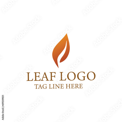 Free vector leaf logo gradient colorful design illustrations