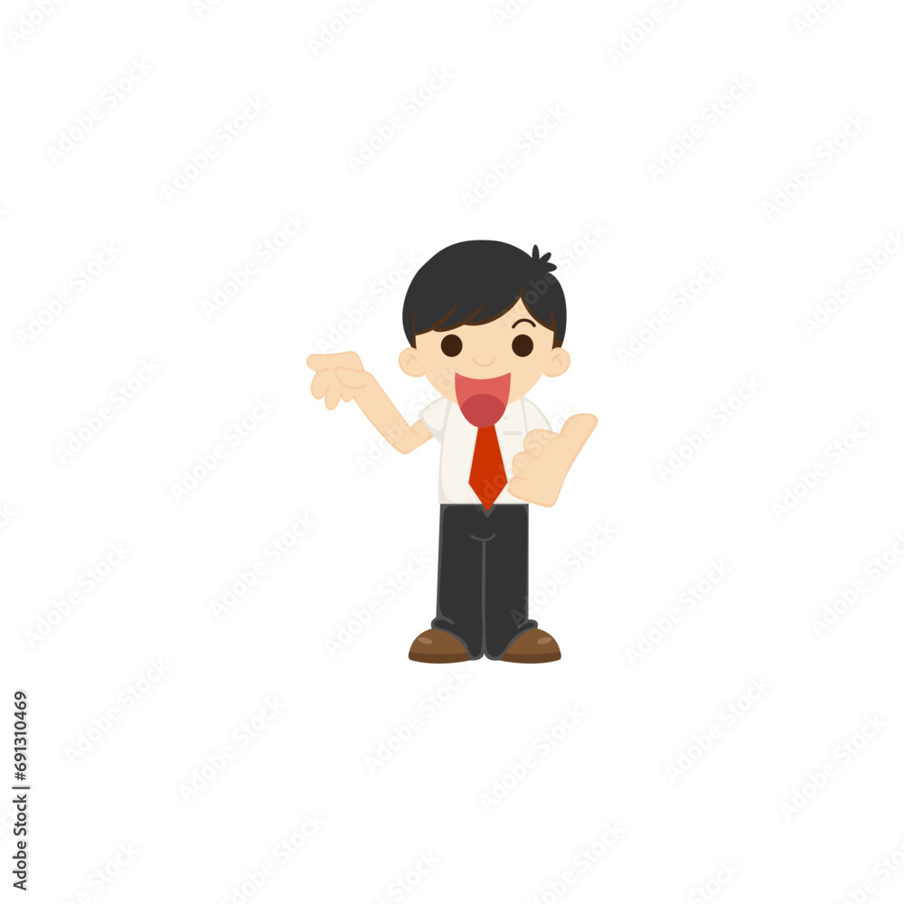 set of cute poses of office workers man set of cute poses of office workers man