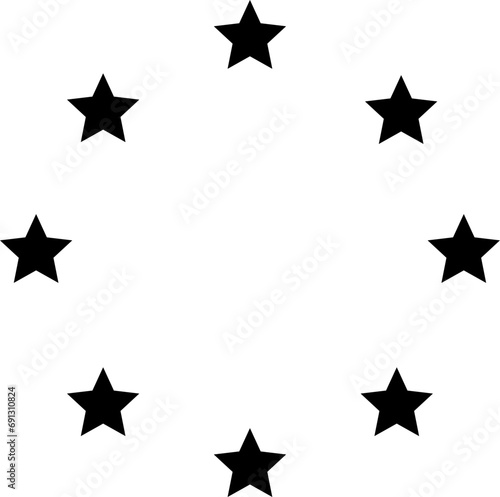Stars line icons set. Rank, quality, shining sparkle, magic, favorite, logo, bright firework, falling, fantasy vector illustration.