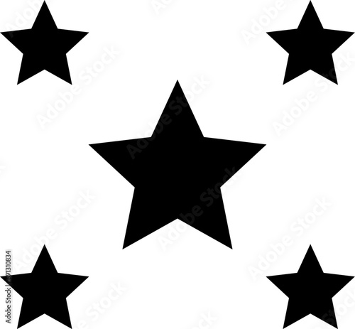 Stars line icons set. Rank, quality, shining sparkle, magic, favorite, logo, bright firework, falling, fantasy vector illustration.