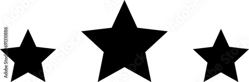 Stars line icons set. Rank, quality, shining sparkle, magic, favorite, logo, bright firework, falling, fantasy vector illustration.