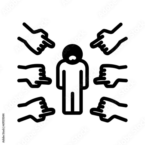 Solid black icon for Surrounding