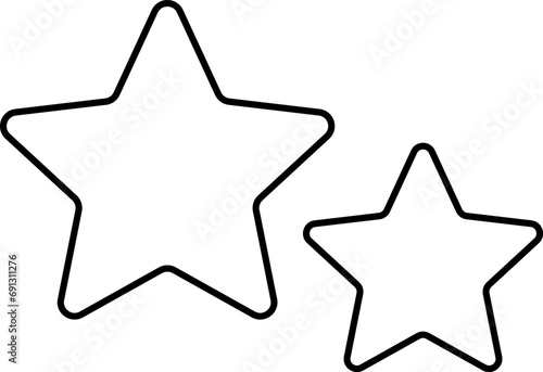 Stars line icons set. Rank, quality, shining sparkle, magic, favorite, logo, bright firework, falling, fantasy vector illustration.