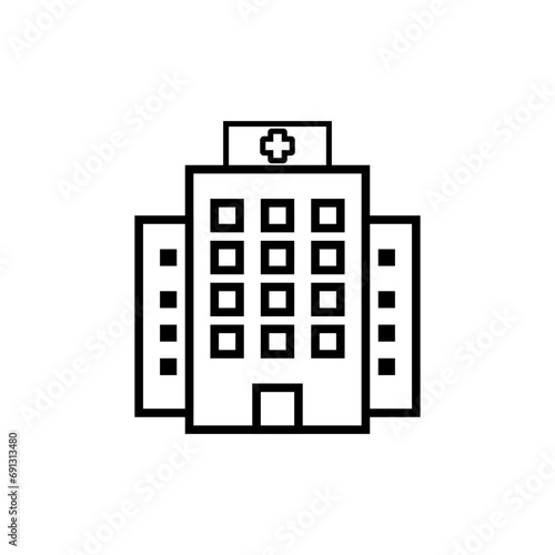 hospital icon vector design , line medicine and healthcare symbol