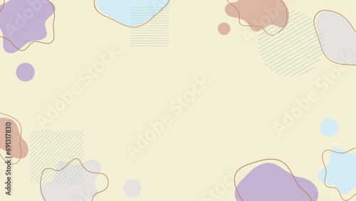 カラフルで抽象的な液体シェイプのベクターイラストセット