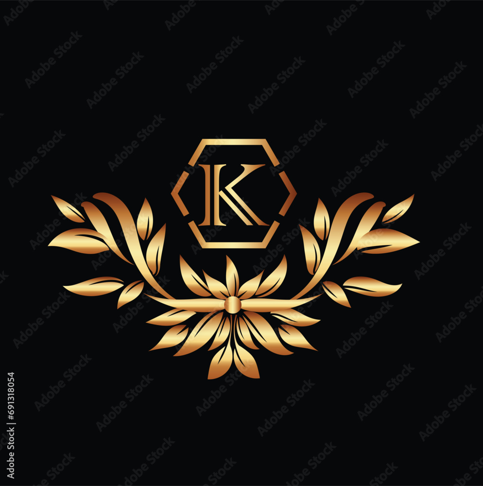 Obraz premium Creative Initial letter K logo design with modern business vector template. Creative isolated K monogram logo design 