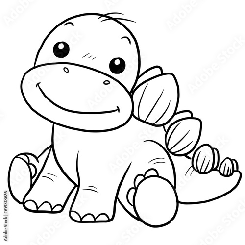 Dinosaurs wild animals cartoons doodles kawaii anime coloring pages cute drawing characters