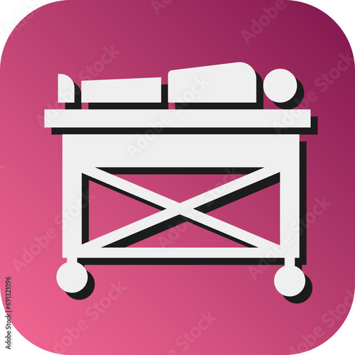 Dead body Vector Glyph Gradient Background Icon Design