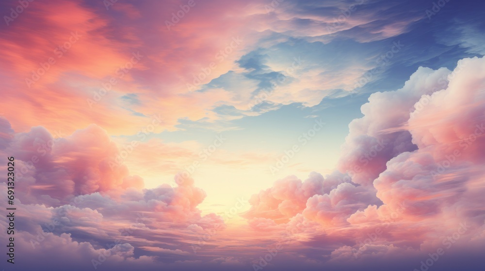 Abstract Colorful Cloudy Sky Texture Background