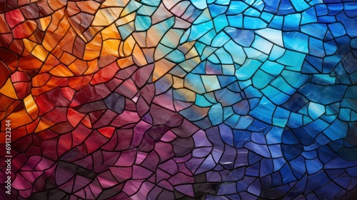 Abstract Colorful Mosaic Tile Texture