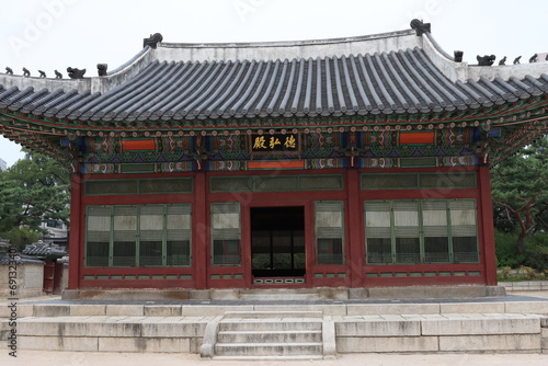 Obraz na płótnie Deokhongjeon Halle im Deoksugung Palast Komplex in Seoul City, Südkorea w salonie