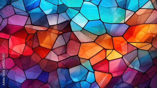 Abstract Colorful Stained Glass Texture Background photo