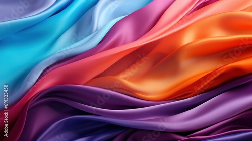 Colorful Silk Fabric Texture Background