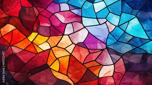 Abstract Colorful Stained Glass Texture Background 3