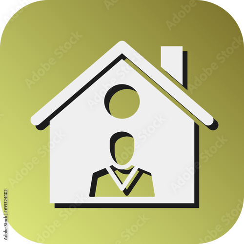Buyer Vector Glyph Gradient Background Icon Design