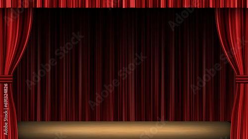 カーテン　舞台　背景素材