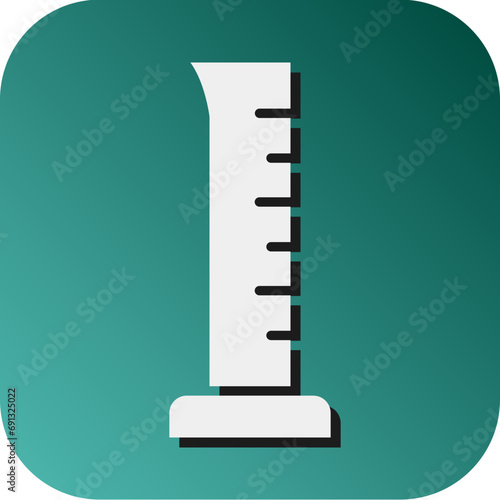 Graduated Cylinder Vector Glyph Gradient Background Icon Design