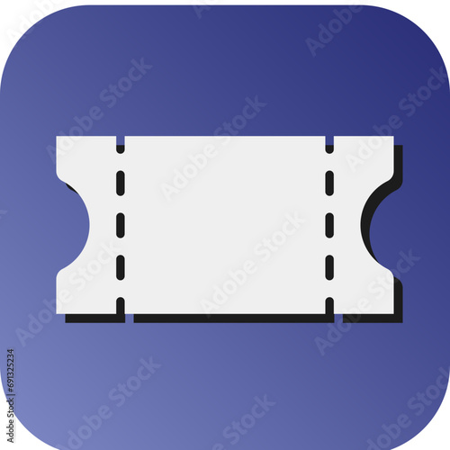 Football Ticket Vector Glyph Gradient Background Icon Design