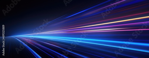 a futuristic image showing colorful light streams