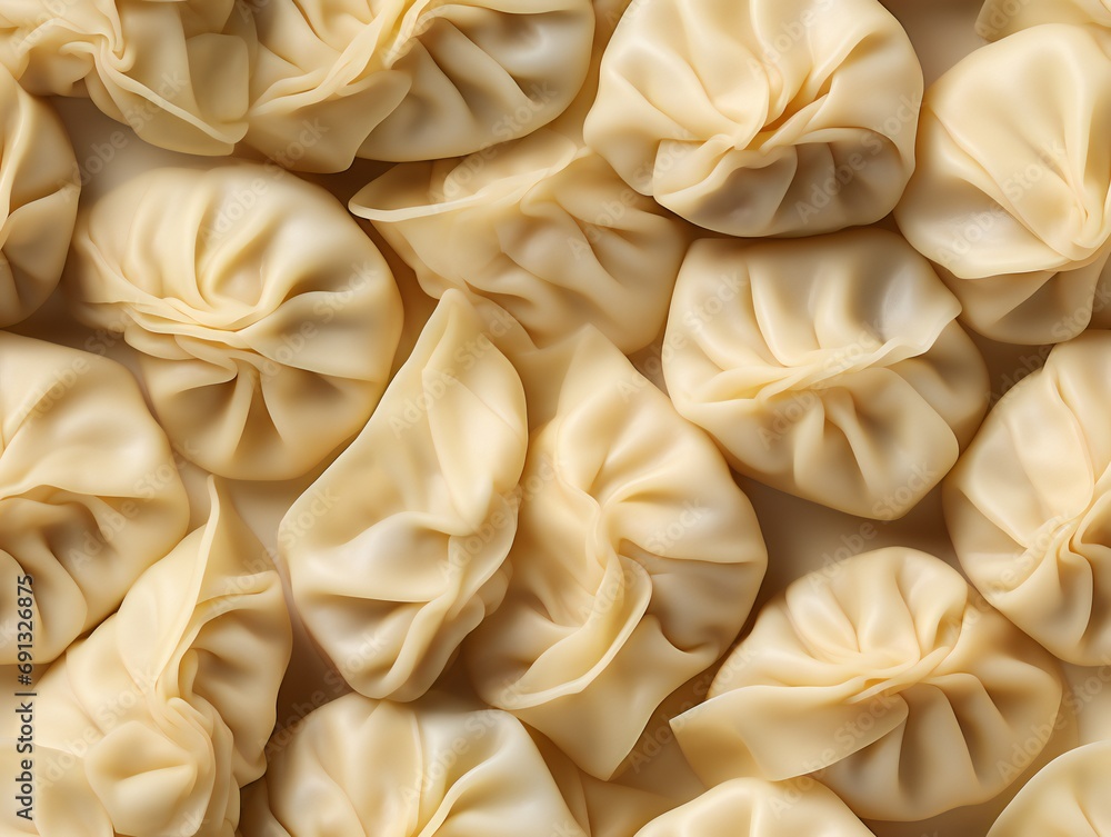 Dumplings seamless pattern Top down view Dumplings seamless pattern Top down view
