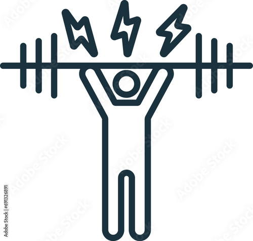 Difficulty icon. Monochrome simple sign from challenges collection. Difficulty icon for logo, templates, web design and infographics.