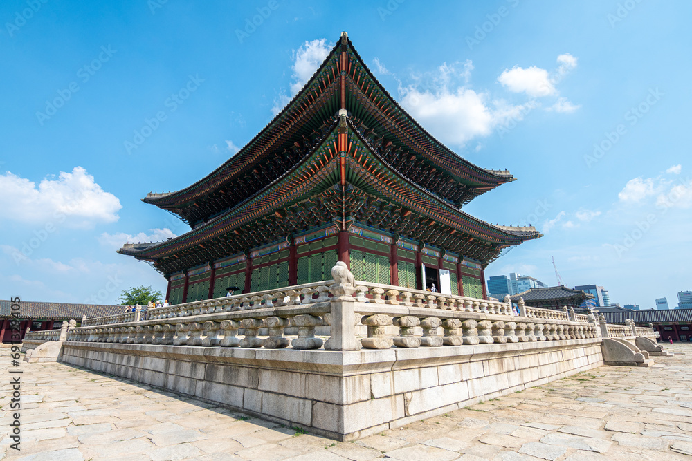 views of gyeongbokgung palace in seoul ,south korea views of gyeongbokgung palace in seoul ,south korea