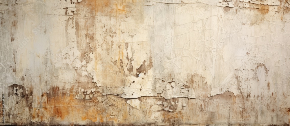 background of the vintage building, an abstract pattern of grunge white paint adorned the textured walls, creating a retro and artsy design reminiscent of abstract art on aged paper.