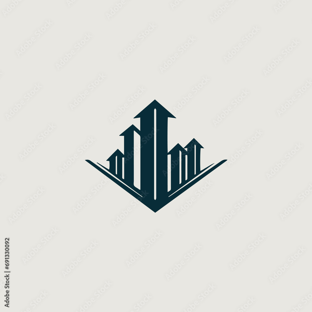 Vector image of a logo that symbolically uses real estate Vector image of a logo that symbolically uses real estate