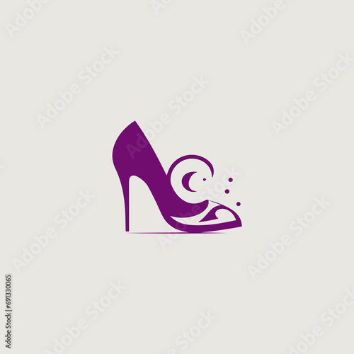 Vector image of a logo that symbolically uses high heels