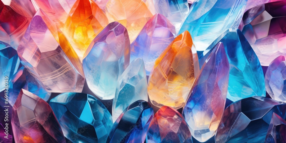 Abstract rainbow crystal background. Gem stone rock crystal texture Abstract rainbow crystal background. Gem stone rock crystal texture