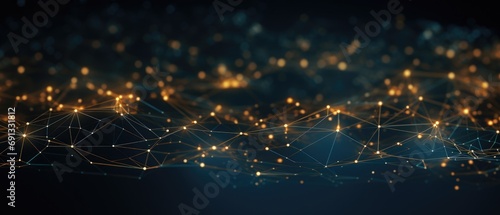 a network of dots connected together on a dark background