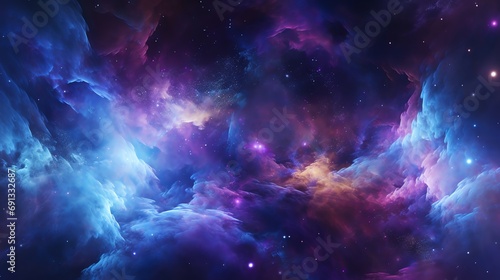 abstract swirling galaxy  nebula  and cosmic dust converging toward a luminous center. abstract background template
