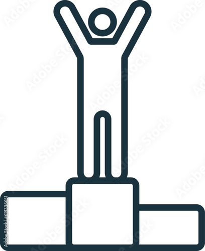 Victory icon. Monochrome simple sign from challenges collection. Victory icon for logo, templates, web design and infographics.