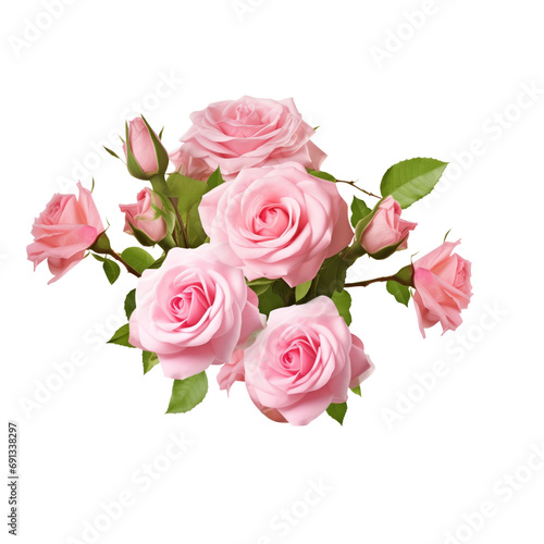 Bouquet of pink roses  romantic valentine wedding gift
