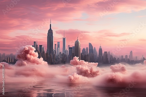 New york city fuzz peach color of the year 2024 illustration