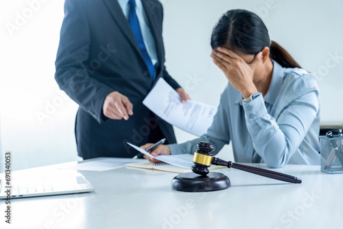 Attoney or lawyer is stressed.