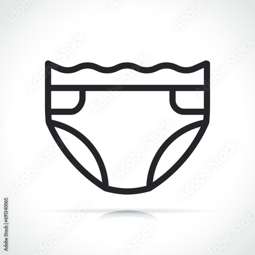 diaper icon on white background