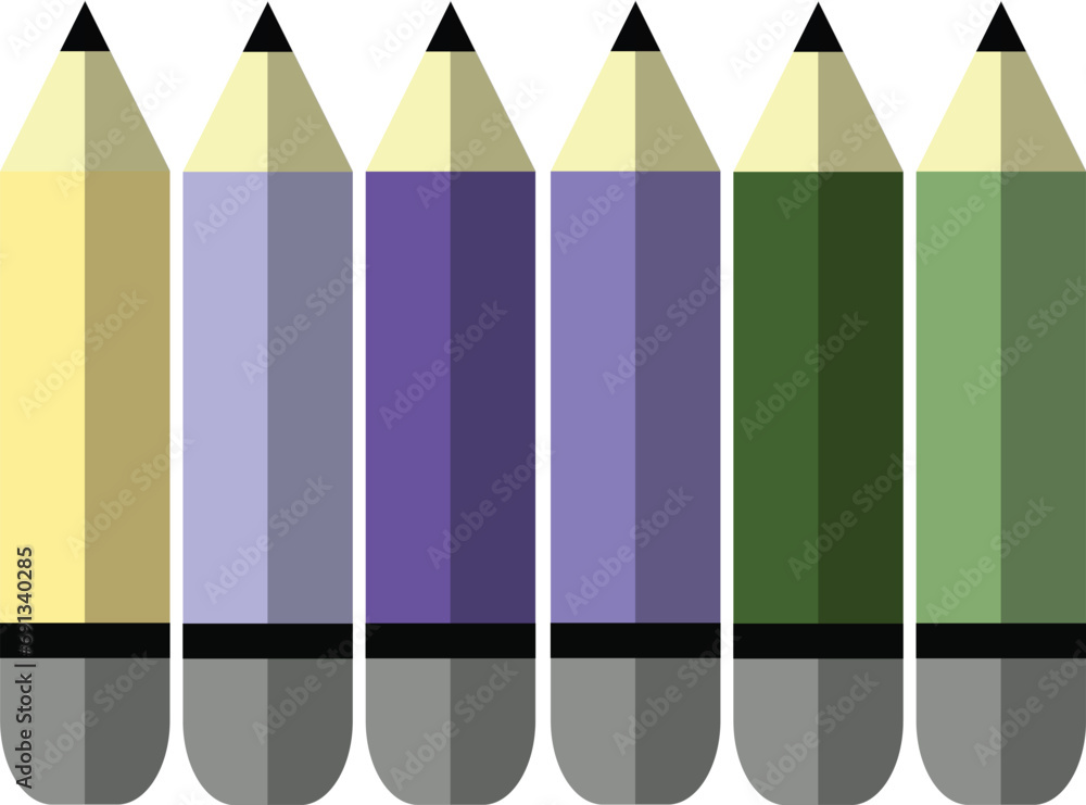 pencils isolated on white background pencils isolated on white background