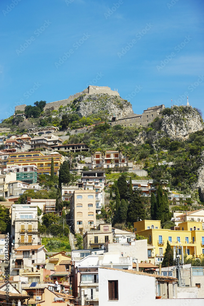 Obraz premium The panorama of Taormina, Sicily, Italy 