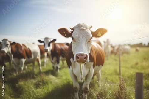 Dairy cows in the cow barn