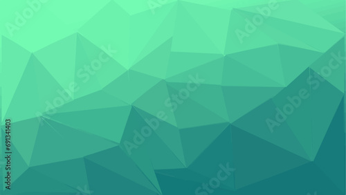 Green Abstract Low Poly with triangle shapes Design. Modern Green mosaic with textured overlap layer background. The background for the web site, the texture of triangulation. photo